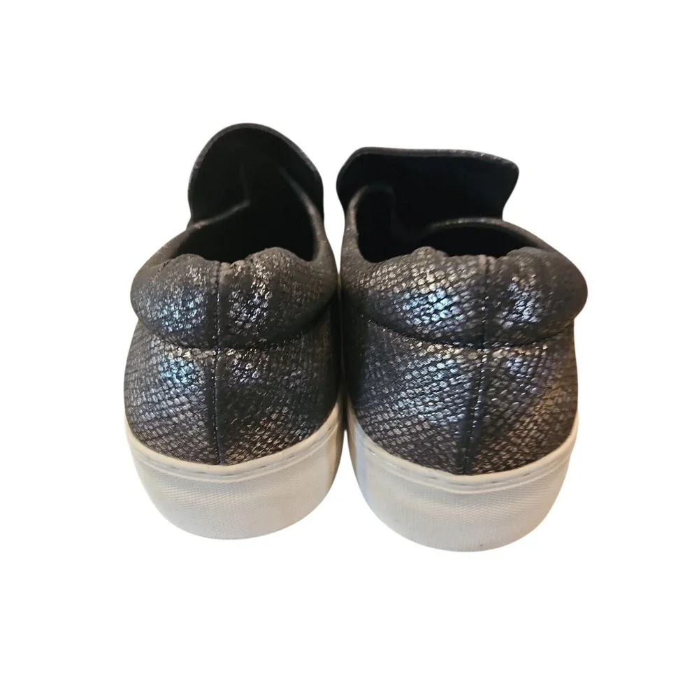 J/Slides Cleo Slip On Pewter Scaled Fashion Comfort Sneaker Womens 8.5